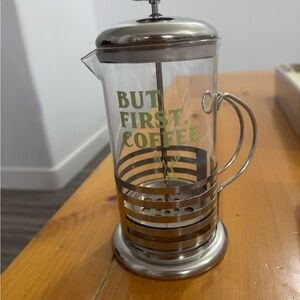 Alfred Silver and Green French Press Coffee Maker